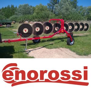 Csillagkerekes rendsodró 9 kerékkel. Enorossi RT9.